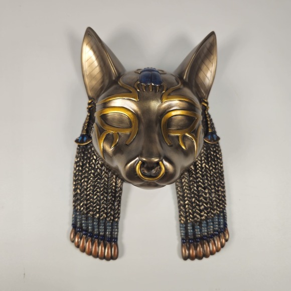 Other - Veronese Design Egyptian Bastet Cat Mask Wall Plaque Bronze Resin Decor 2014